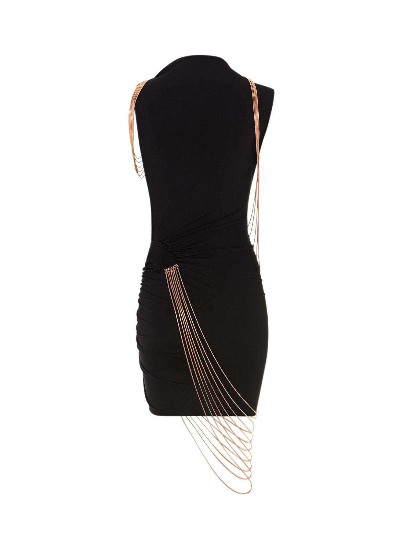 Robe asymétrique bijoux  - Noir