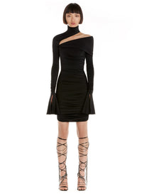 Mini robe asymétrique - Noir