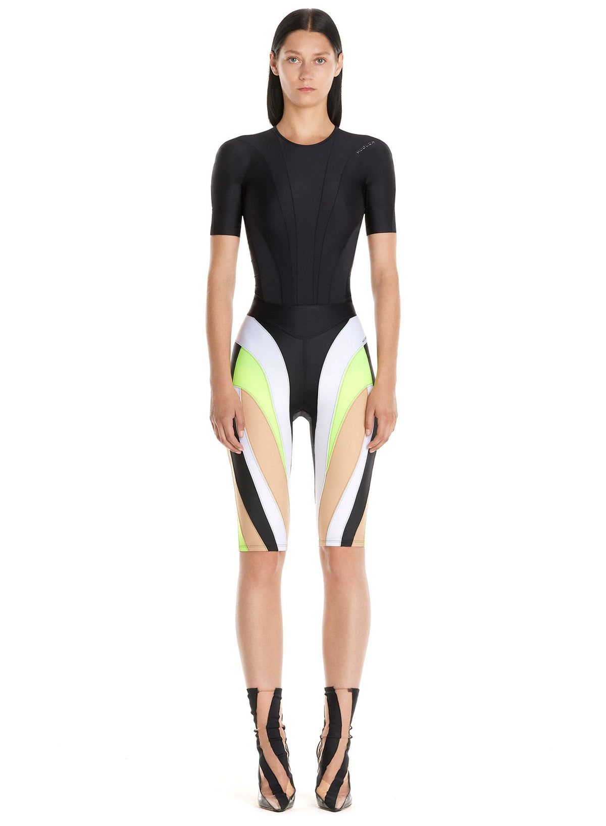 Top rayures bi-couleur - Noir