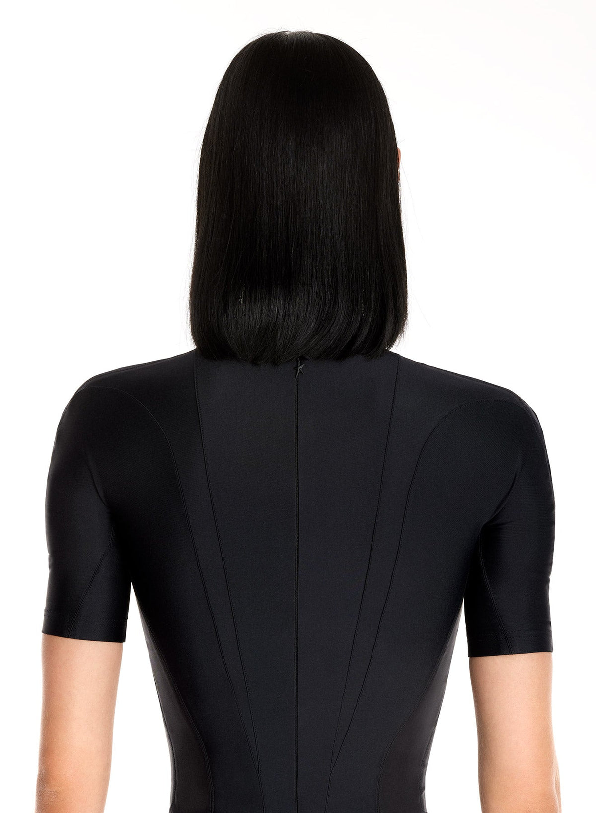 Top rayures bi-couleur - Noir