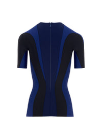 Top rayures bi-couleur - Multicolor Navy