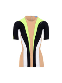 Top rayures bi-couleur - Multicolor Neon Yellow