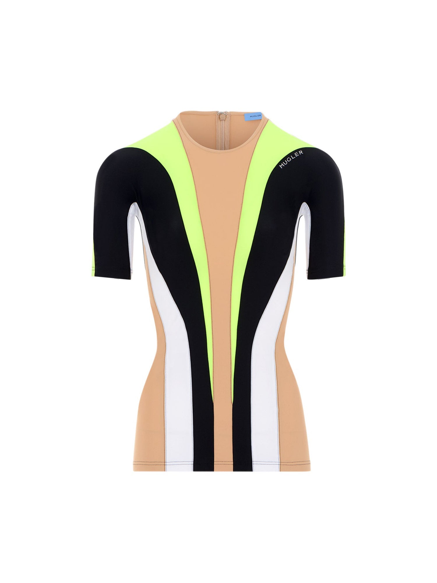Top rayures bi-couleur - Multicolor Neon Yellow