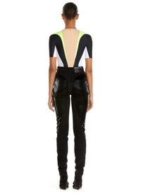 Top rayures bi-couleur - Multicolor Neon Yellow