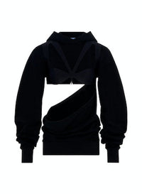 Sweatshirt avec brassière intégrée - Noir