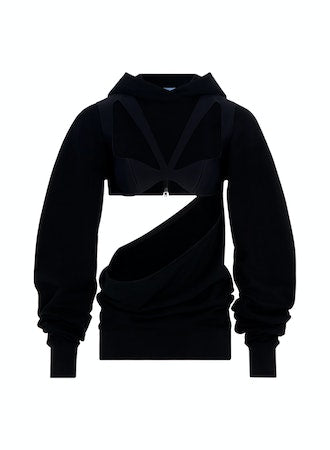 Sweatshirt avec brassière intégrée - Noir