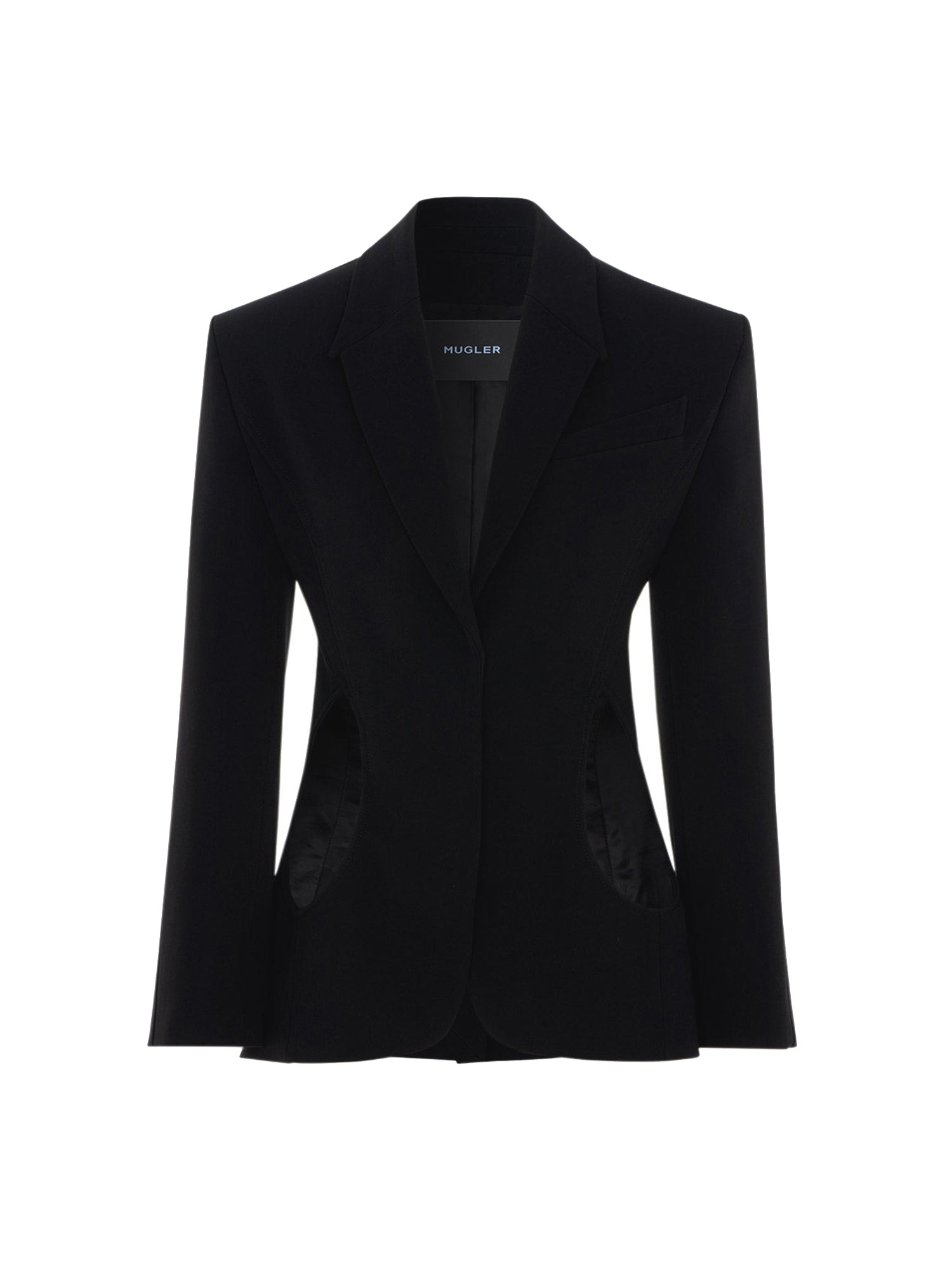 Veste en laine silhouette iconique sablier - Noir