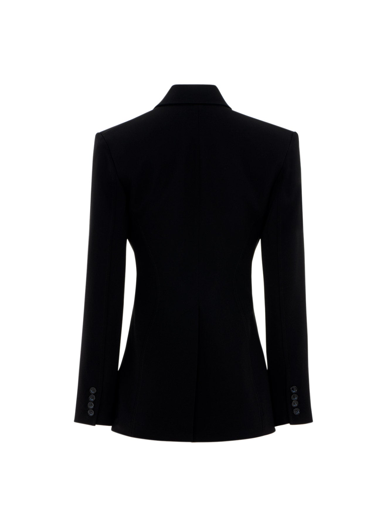 Veste en laine silhouette iconique sablier - Noir