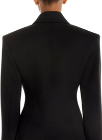 Veste en laine silhouette iconique sablier - Noir