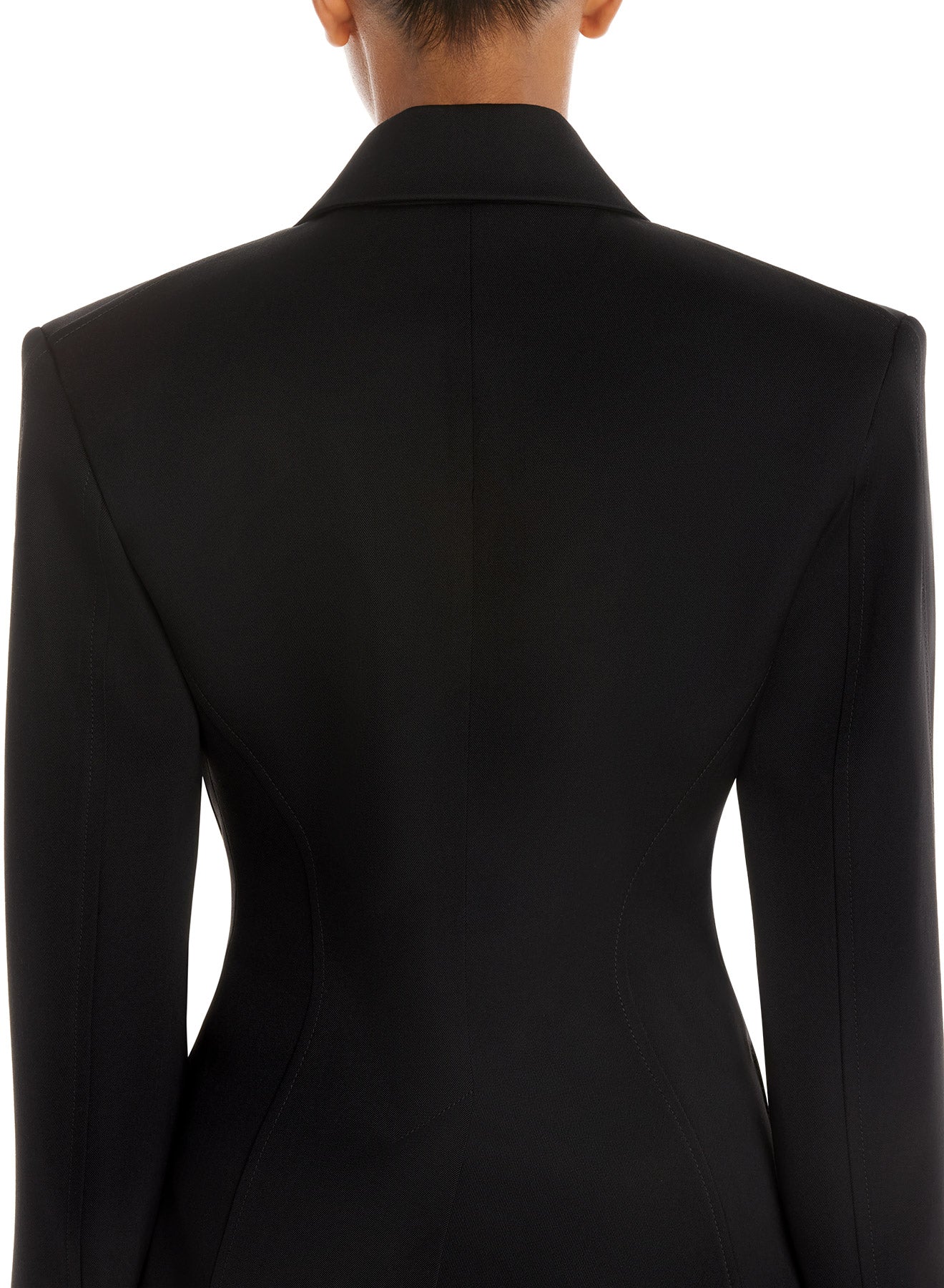 Veste en laine silhouette iconique sablier - Noir