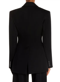 Veste en laine silhouette iconique sablier - Noir