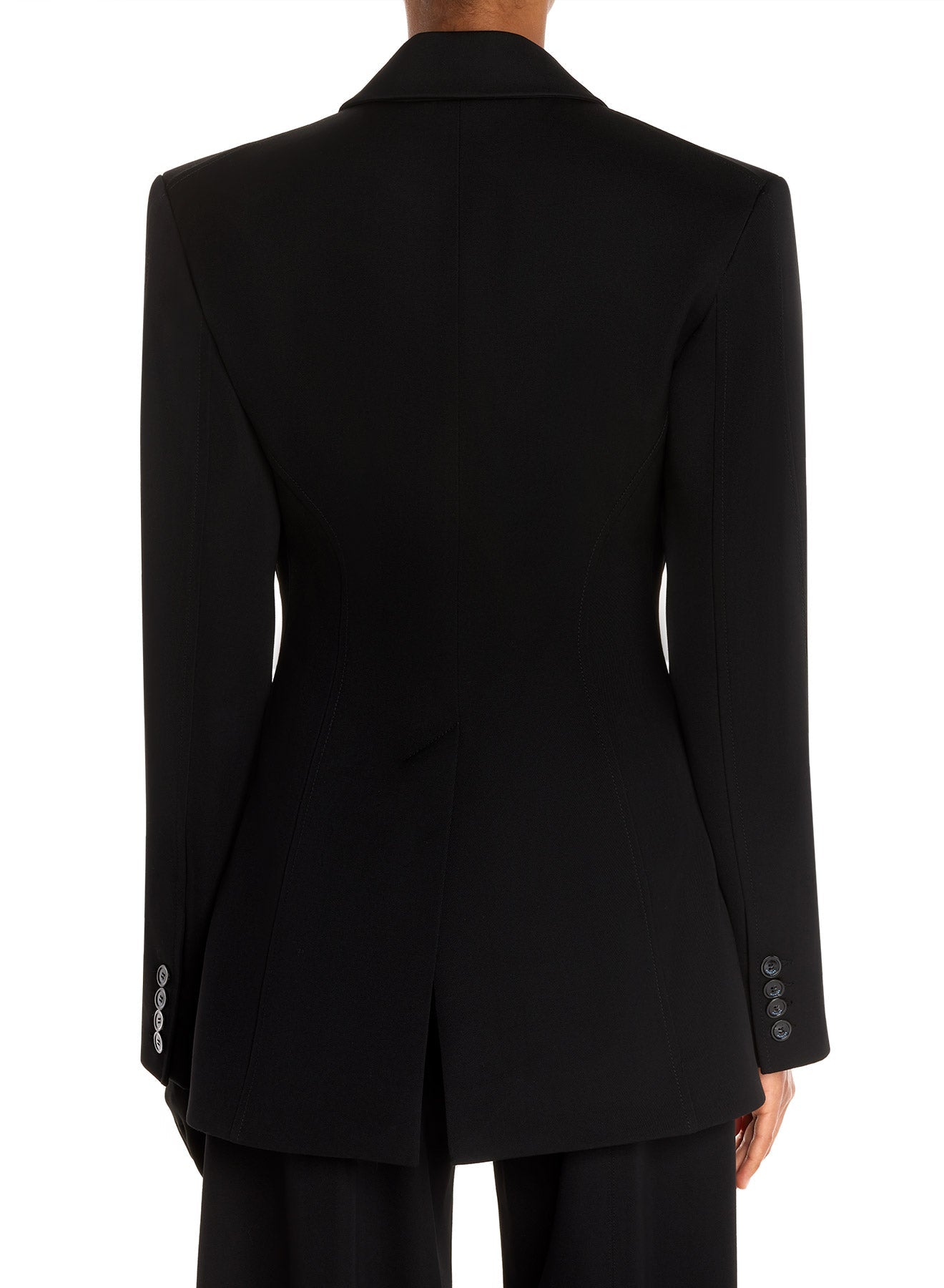 Veste en laine silhouette iconique sablier - Noir