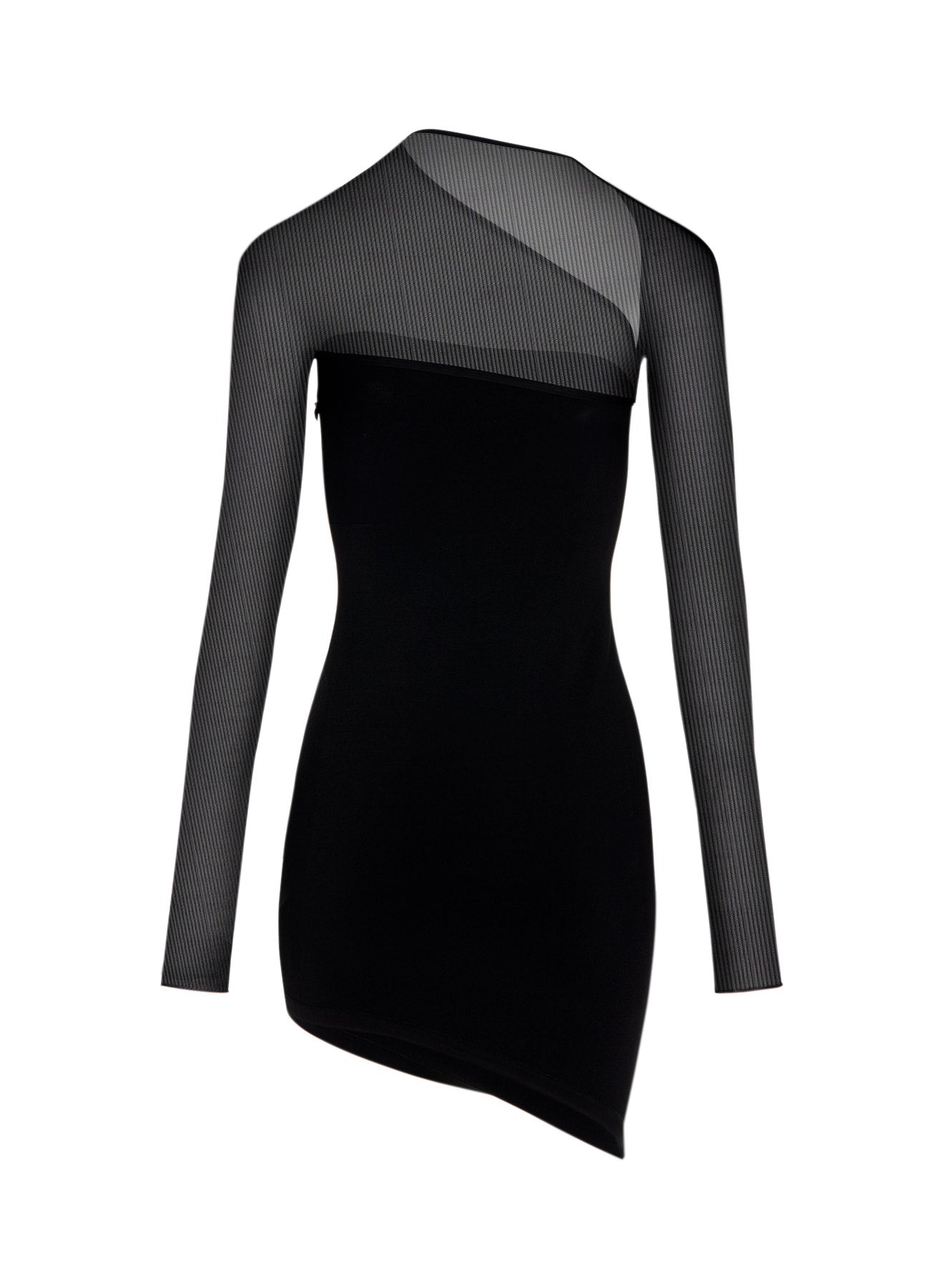 Robe en maille asymétrique - Noir