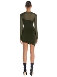 Robe en maille asymétrique - Noir
