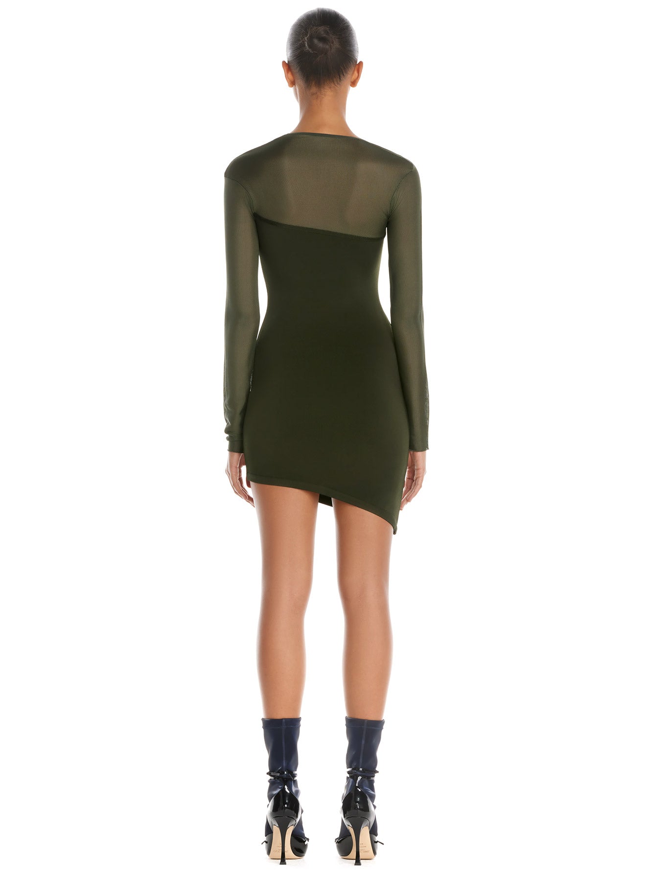 Robe en maille asymétrique - Noir