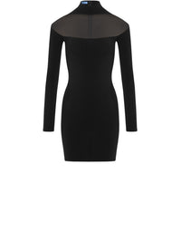Robe en maille illusion - Noir