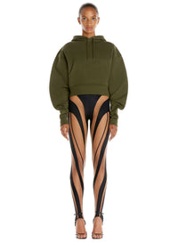 Gilet à capuche avec logo - Military Green
