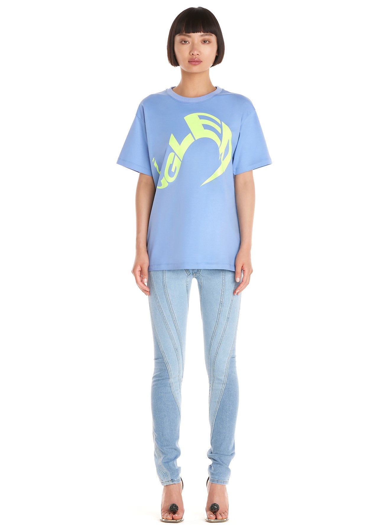 T-shirt en coton - Blue & Neon Yellow