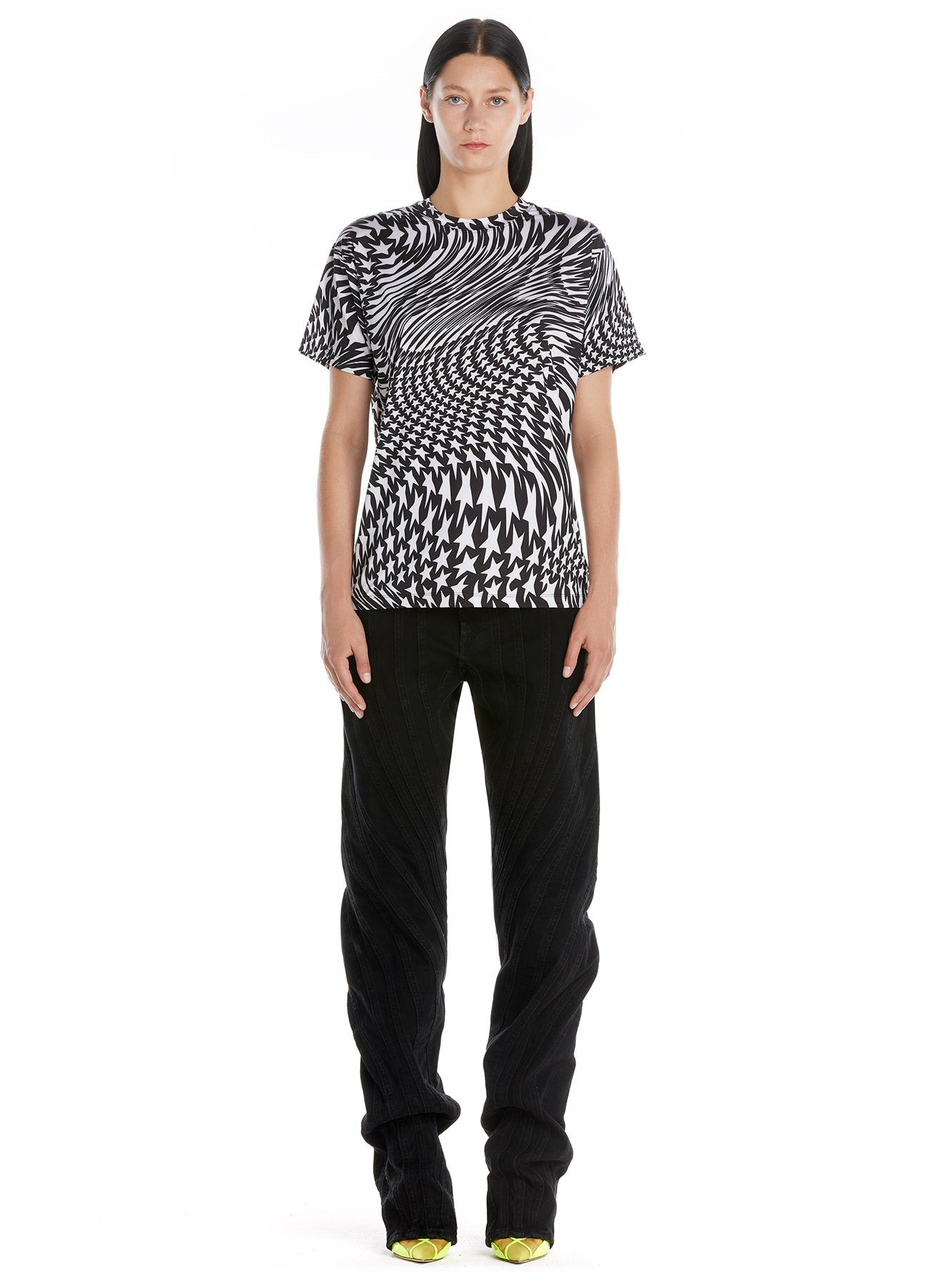 T-shirt imprimé logo star - Noir & Blanc