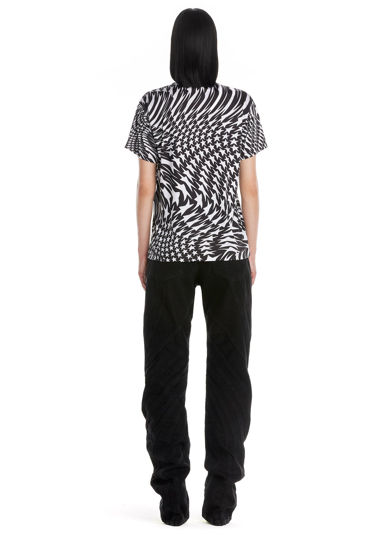 T-shirt imprimé logo star - Noir & Blanc