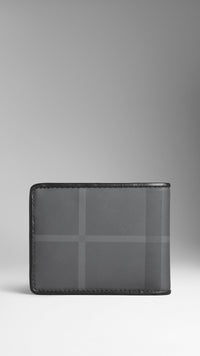 BLACK CHECK Portefeuille à motif check anthracite