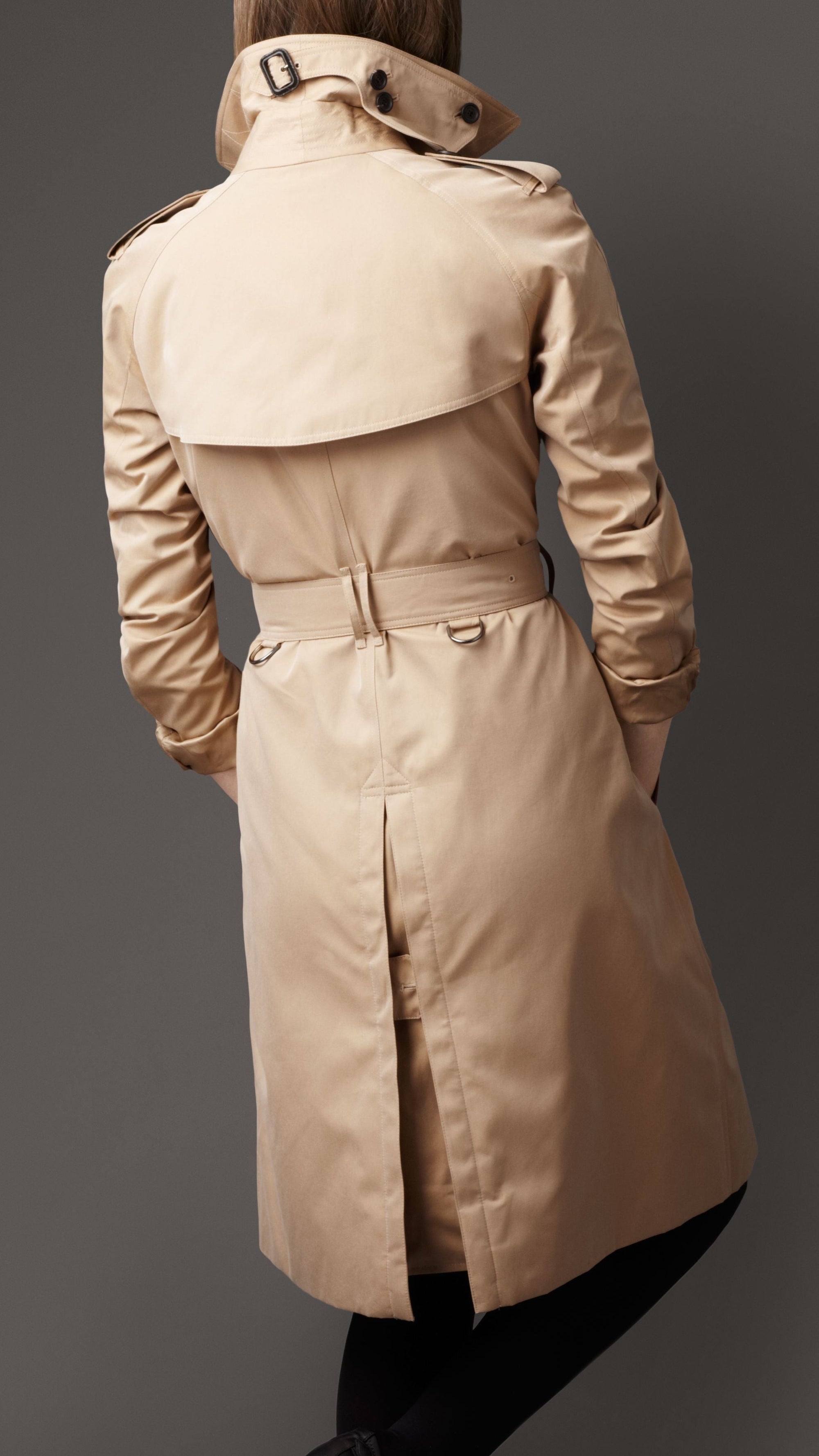HONEY Trench-coat long en gabardine de coton