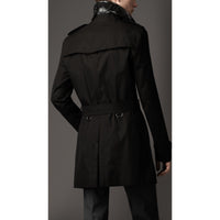 BLACK Trench-coat en gabardine de coton