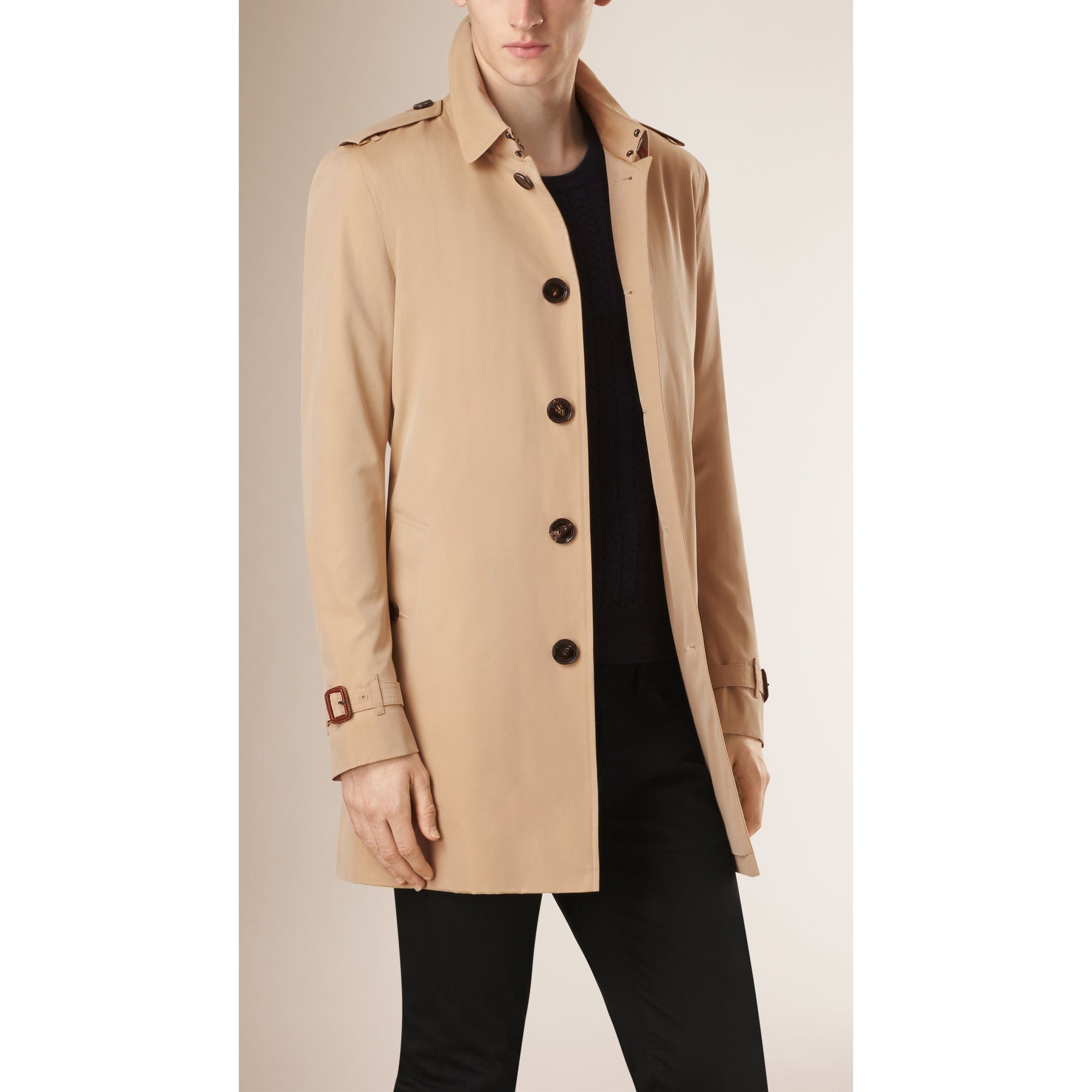 Trench-coat en gabardine de coton - Miel