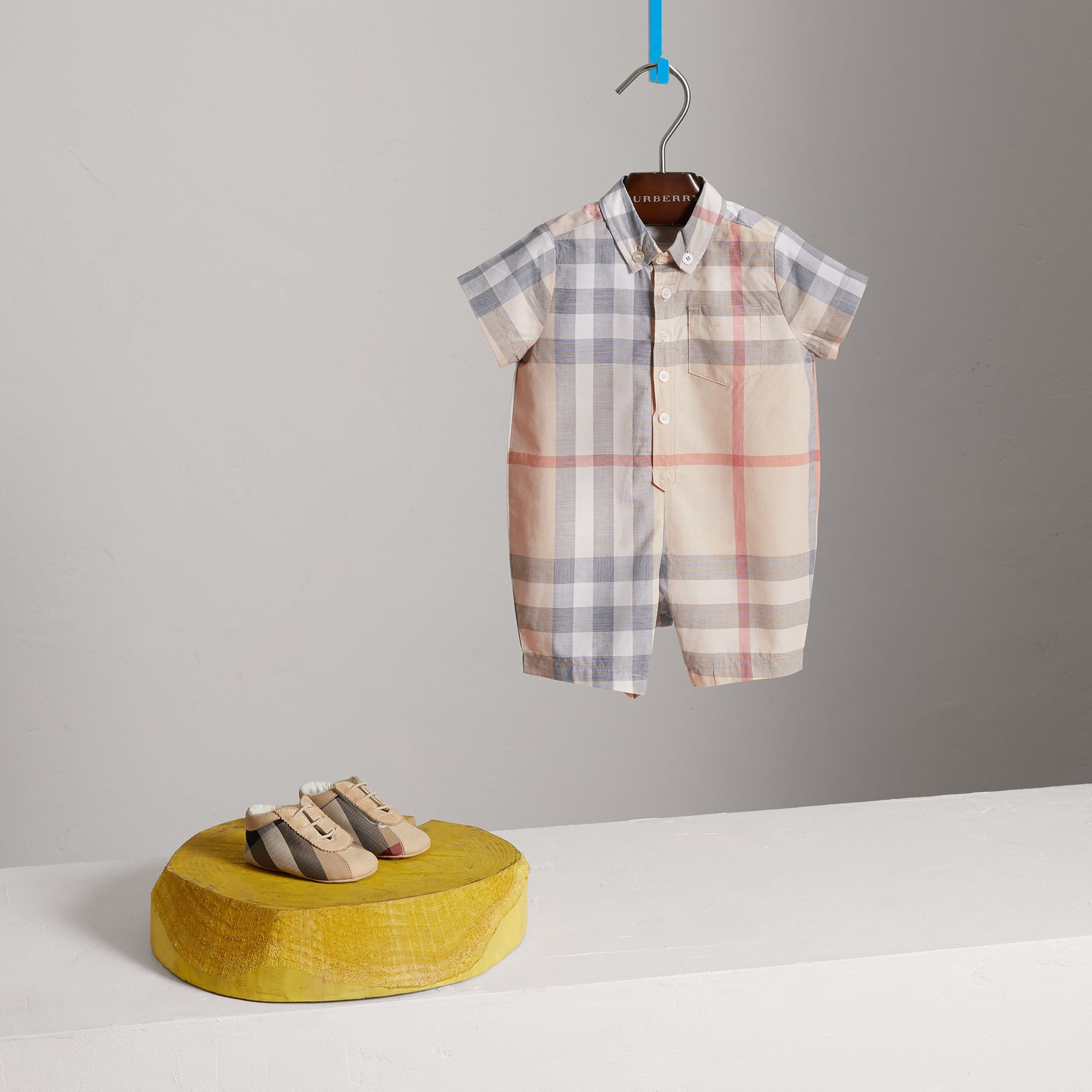 PALE CLASSIC CHECK Combinaison en coton à motif check
