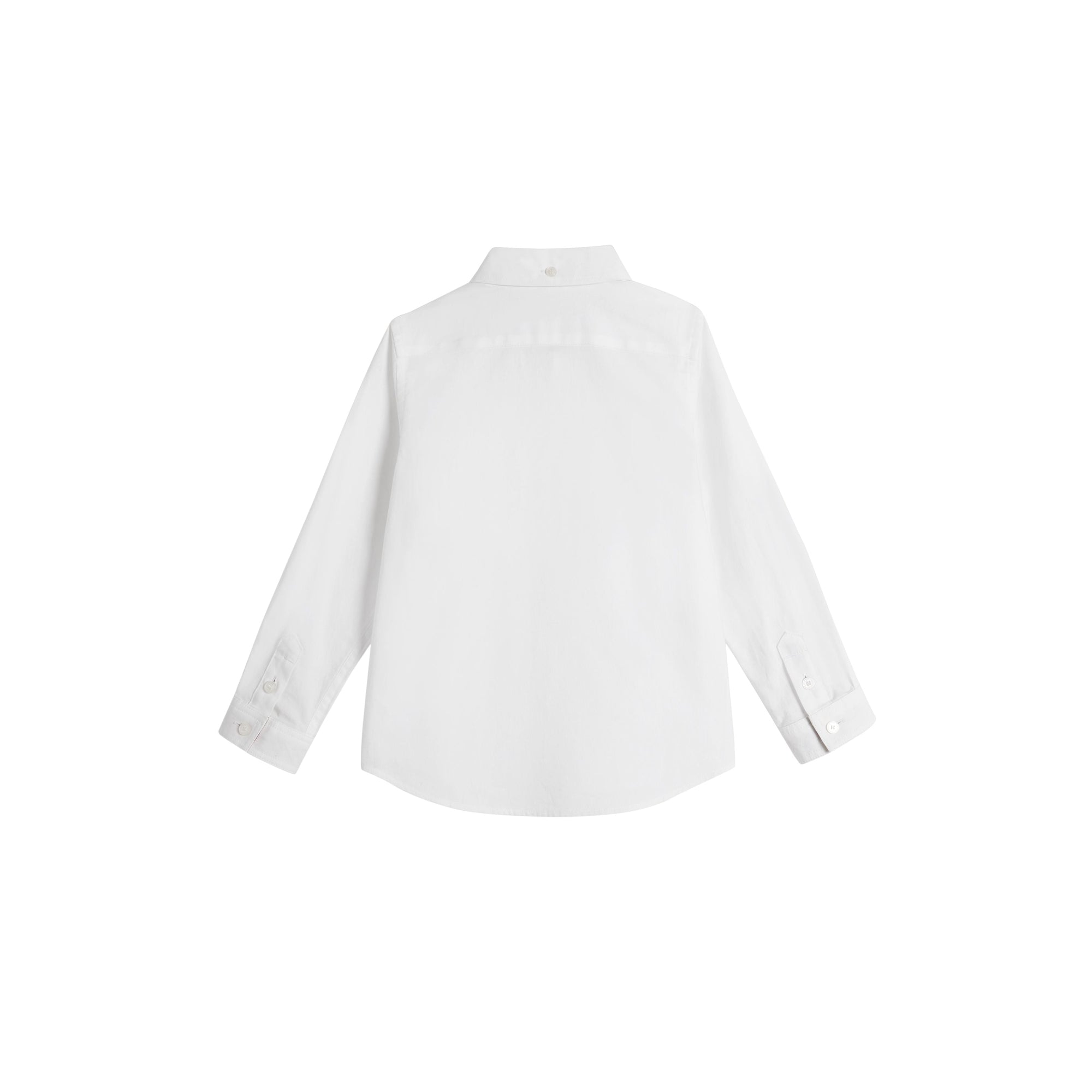 WHITE Chemise en coton à col boutonné