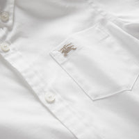 WHITE Chemise en coton à col boutonné