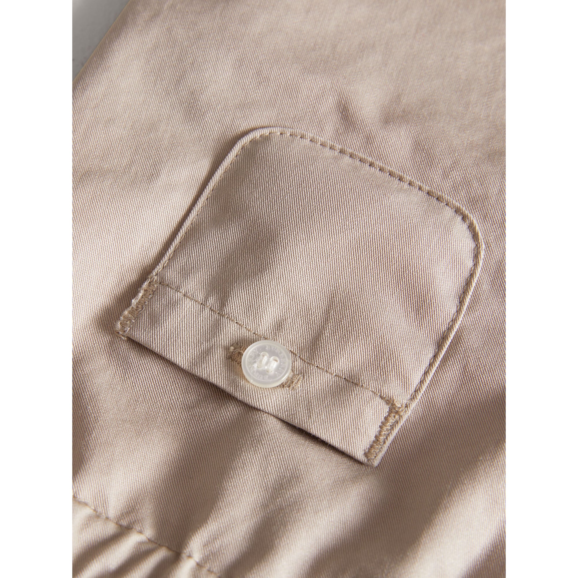 TAUPE Pantalon en coton avec revers apparents à motif check