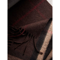 DKCHESTNUT BROWN CK Écharpe en cachemire à motif check classique