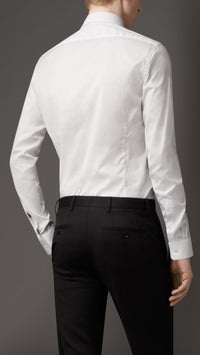 WHITE Chemise de coupe étroite en coton