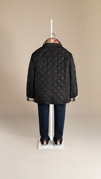 BLACK Veste matelassée doublée à motif check