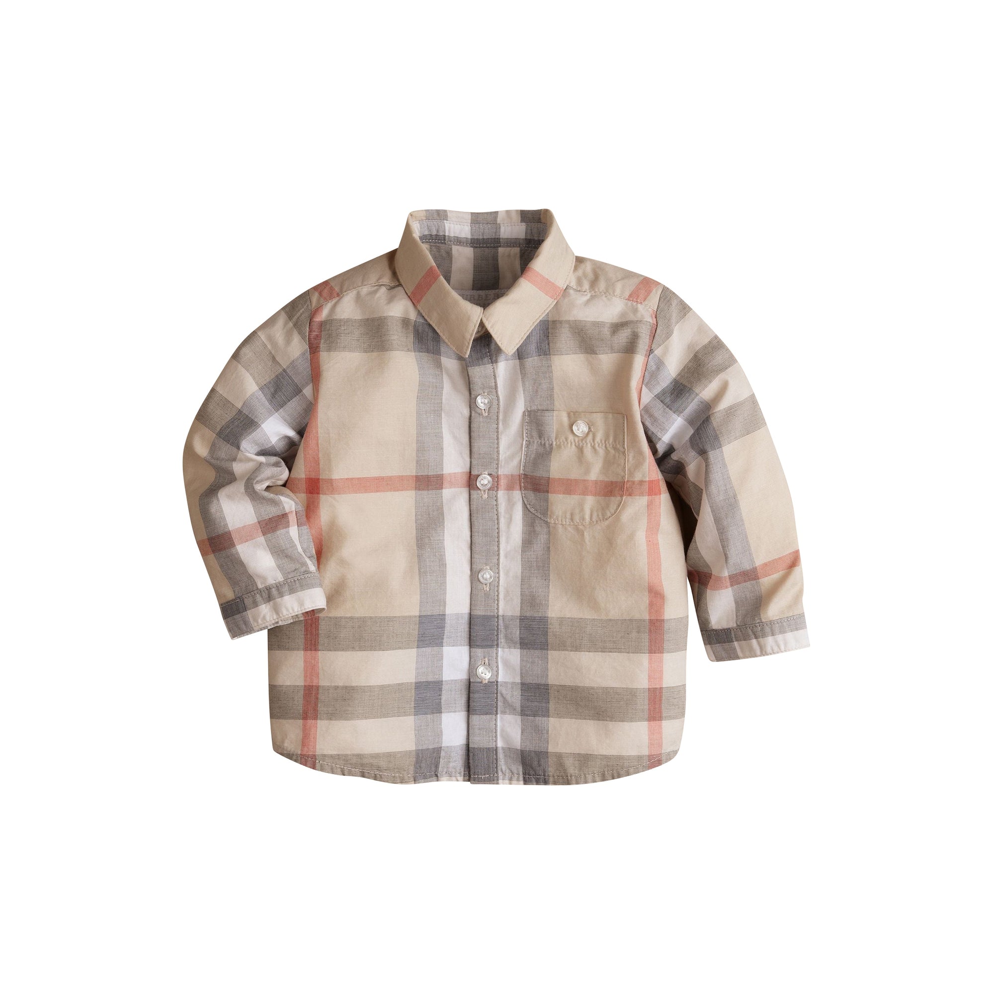 Chemise en coton délavé à motif check - Check classique pâle