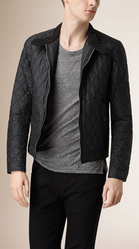 BLACK Veste Harrington matelassée