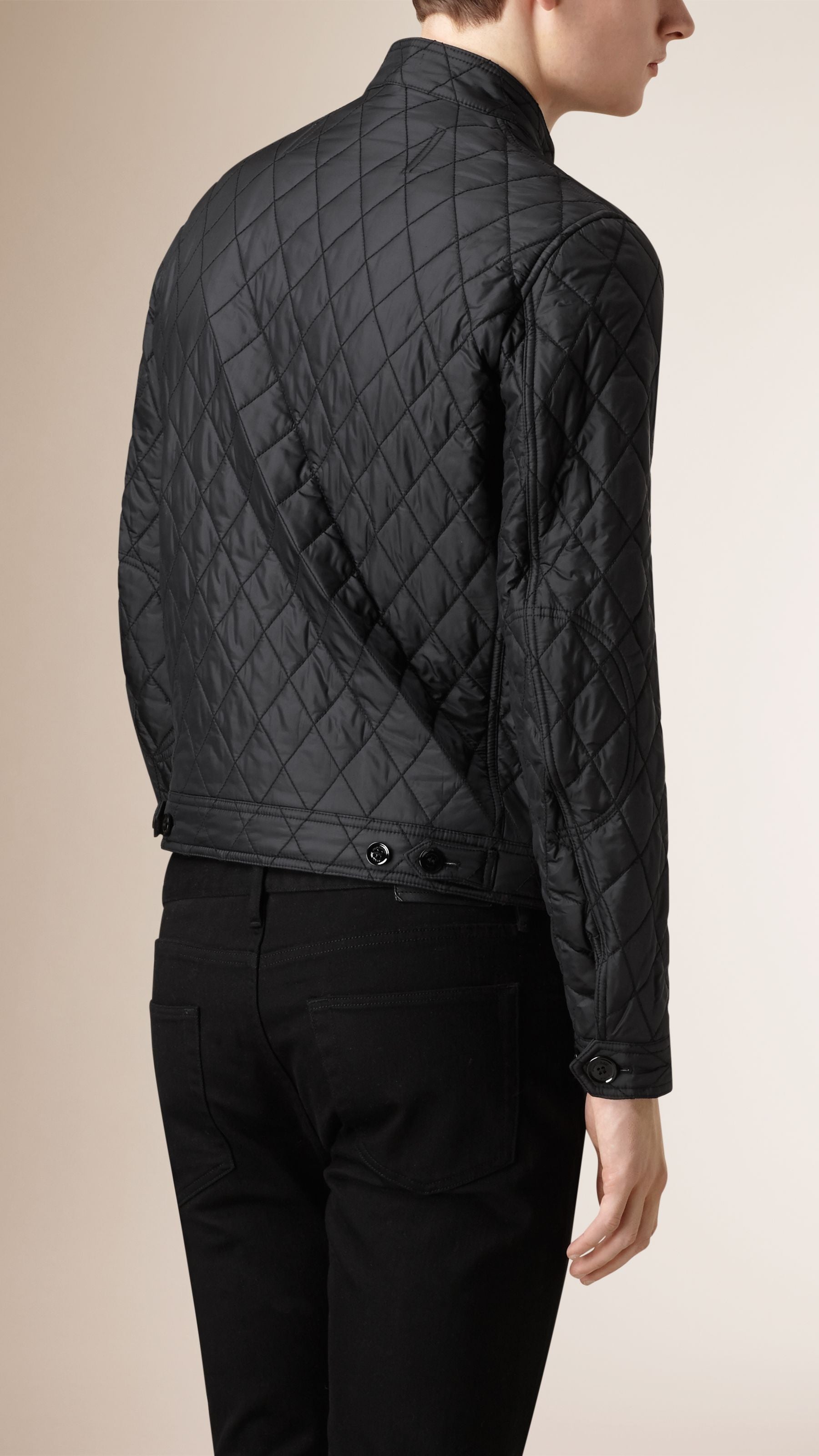 BLACK Veste Harrington matelassée