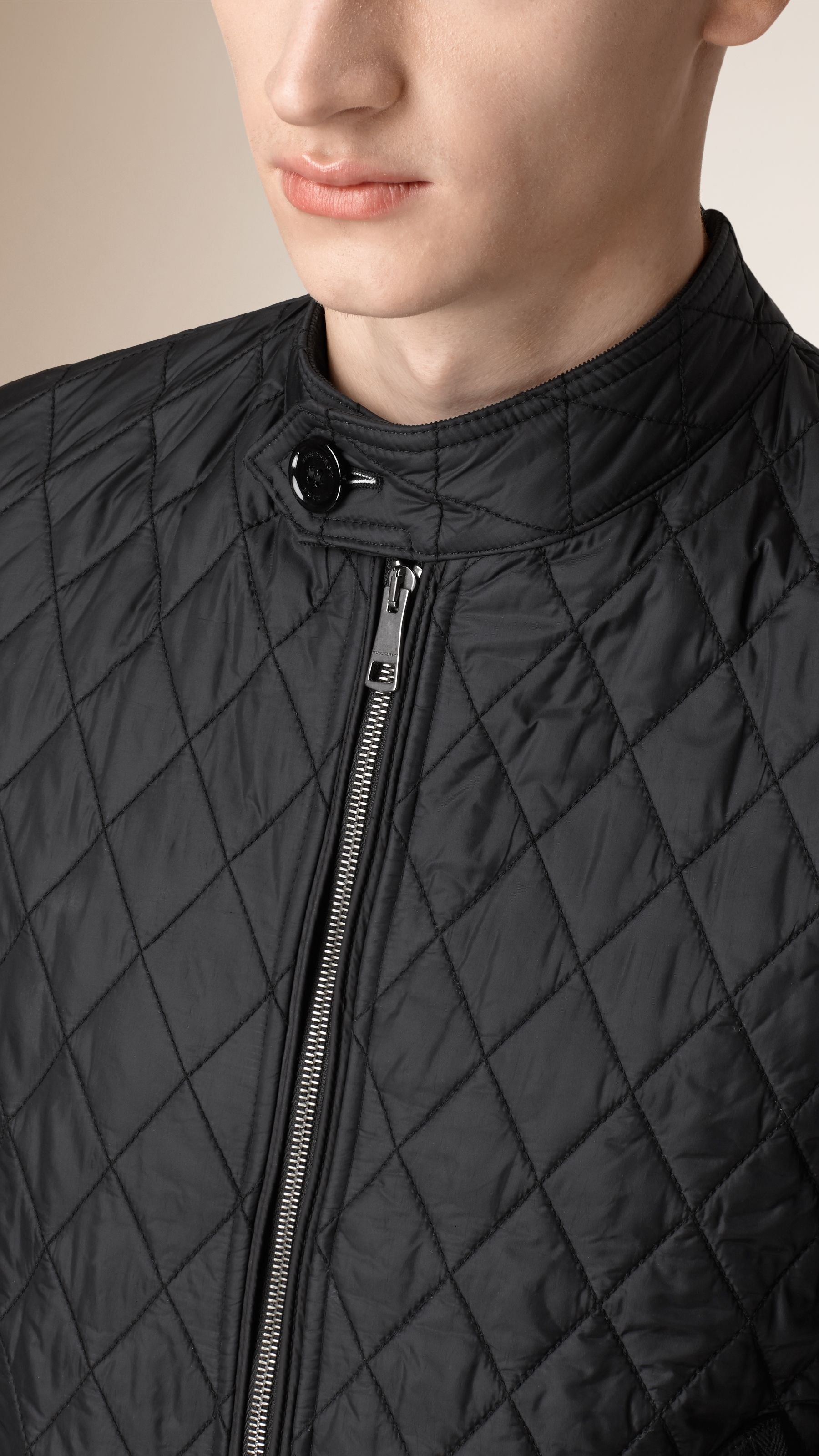 BLACK Veste Harrington matelassée