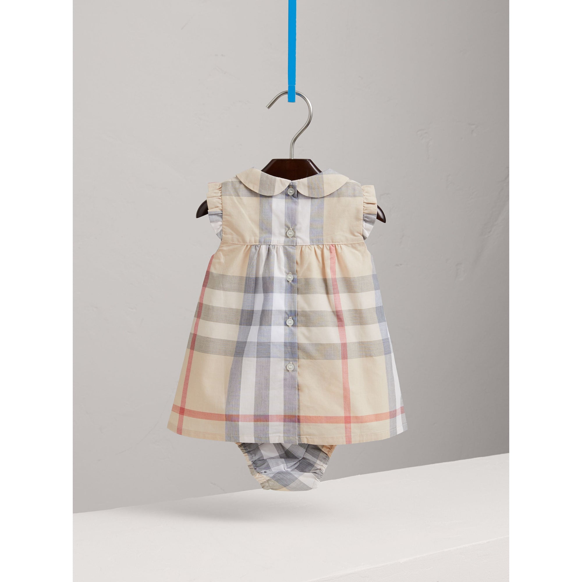 Robe en coton en check délavé - Classic check pâle