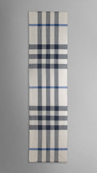 CHALK WHITE CHECK Écharpe en check laine et soie