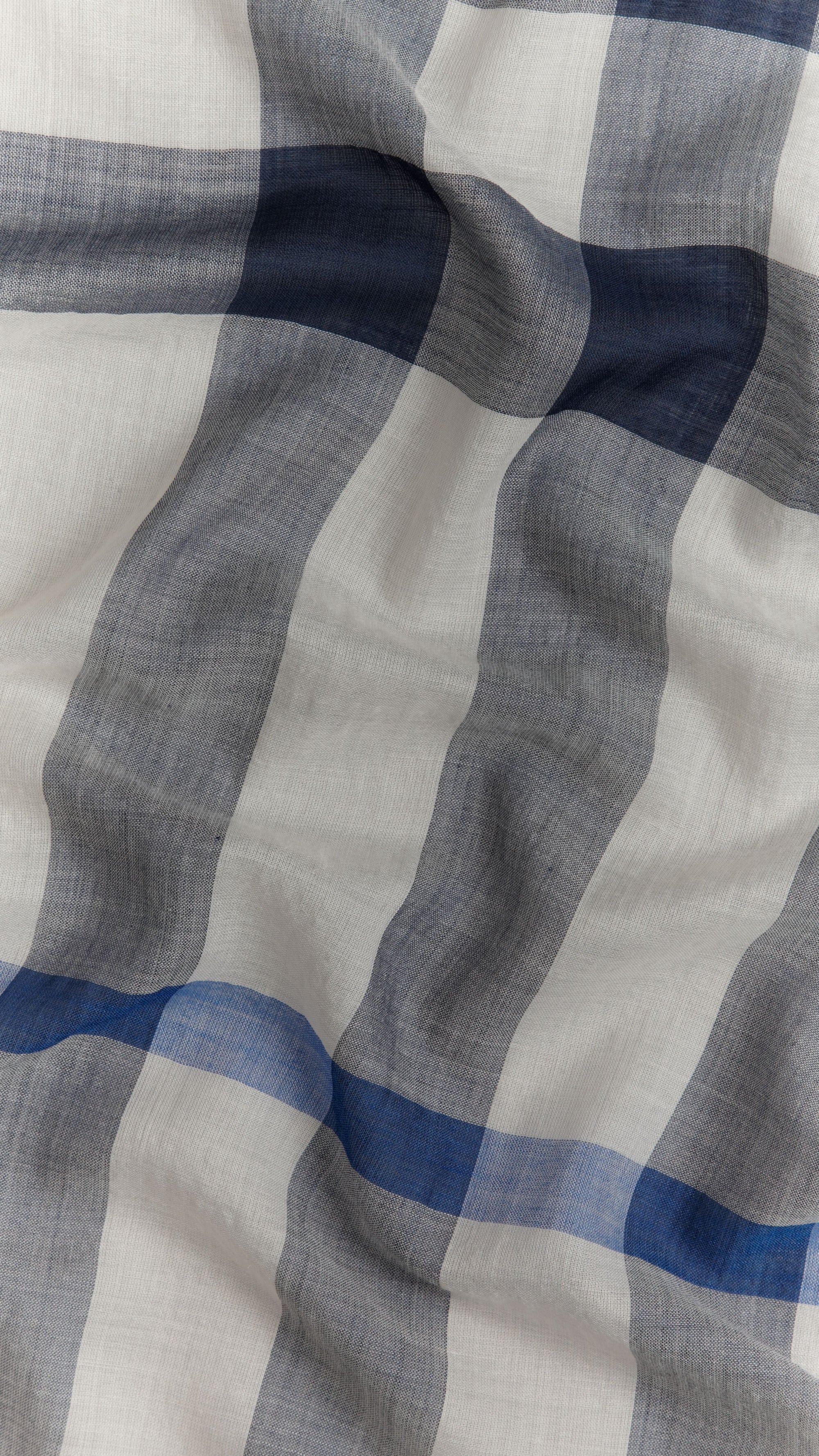 CHALK WHITE CHECK Écharpe en check laine et soie