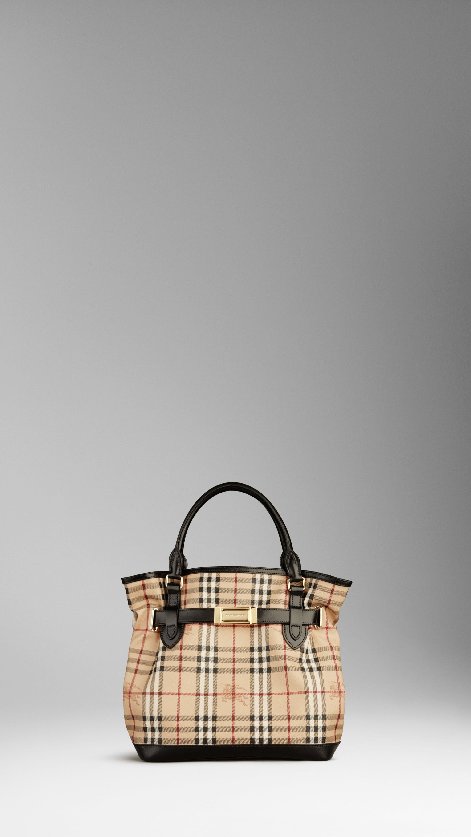 BLACK Sac tote medium en Haymarket Check