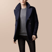 NAVY Caban en laine et cachemire