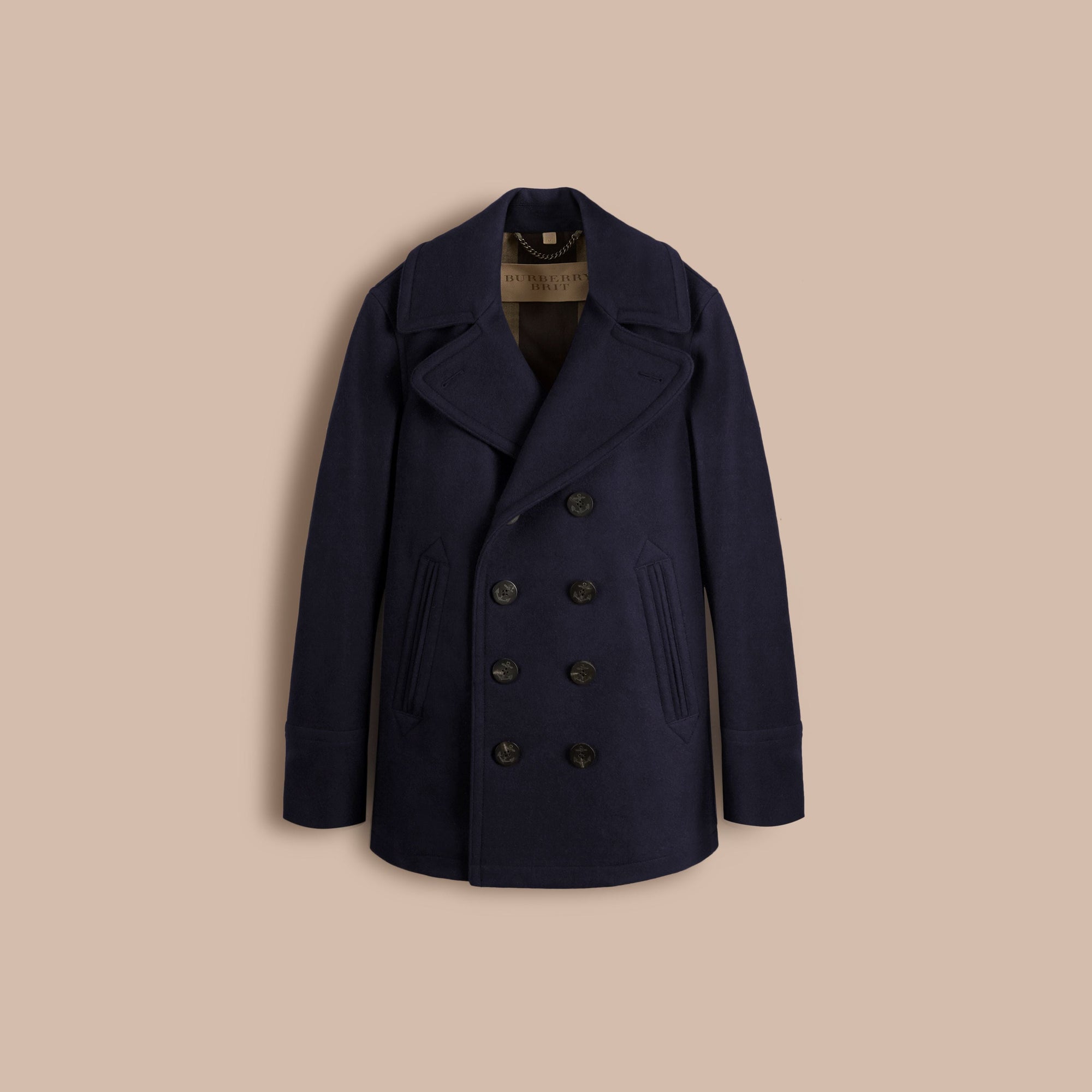 NAVY Caban en laine et cachemire