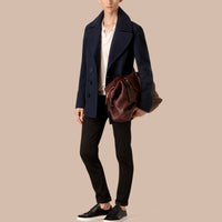 NAVY Caban en laine et cachemire