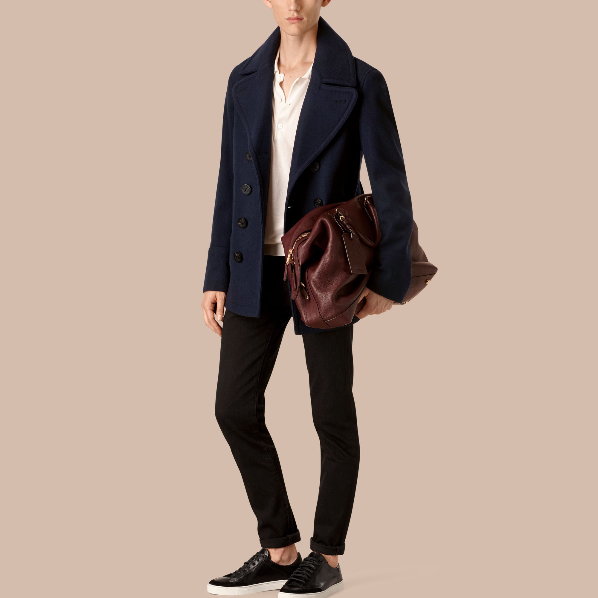 NAVY Caban en laine et cachemire