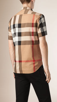 CAMEL Chemise en coton à motif Giant exploded check
