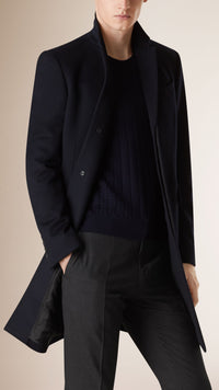 NAVY Pardessus en laine et cachemire