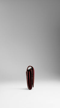 BLOOD RED Portefeuille continental en cuir grainé